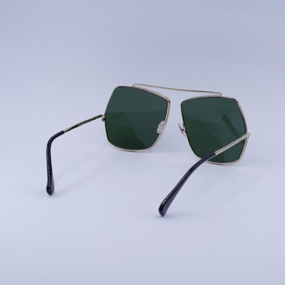 MaxMara ELSA MM0006 08A Sunglasses Gunmetal Geometric Frame, Smoke Lenses - Picture 5 of 13